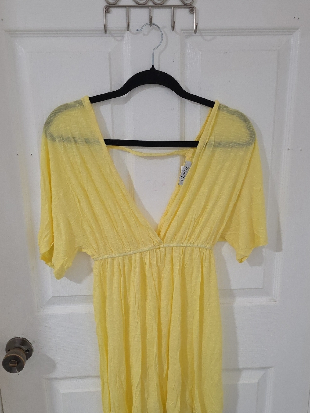 VENUS Yellow V-Neck Lightweight  cover up tunic.